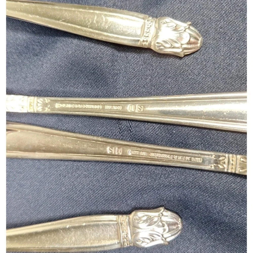 Holmes & Danish Princess Silverplate Flatware in Case 50‎ Pieces Wood Box